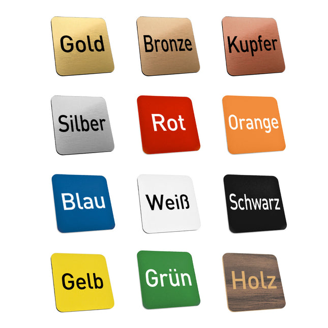 Zahlenmarke Rechteck - pro Stück