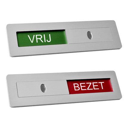 Schiebeschild Vrij-Bezet - 125x35mm