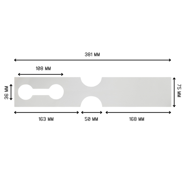 Schlaufenetiketten TT-Drucker 150µ, 381x75 mm, Weiß - 250 Stück