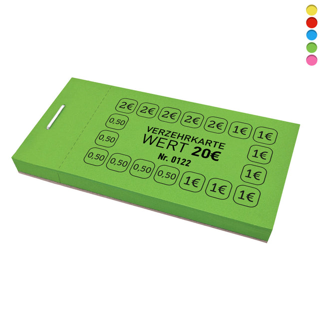 Verzehrkarte 20€ - 50 Abrisse