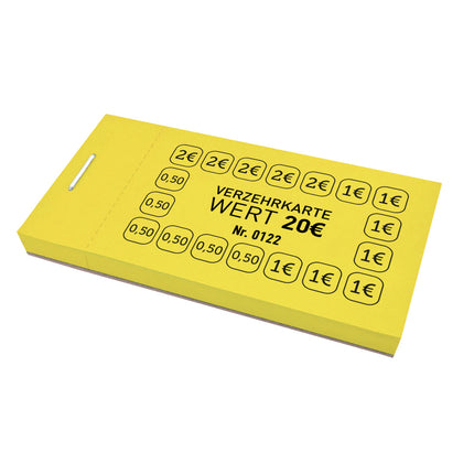 Verzehrkarte 20€ - 50 Abrisse