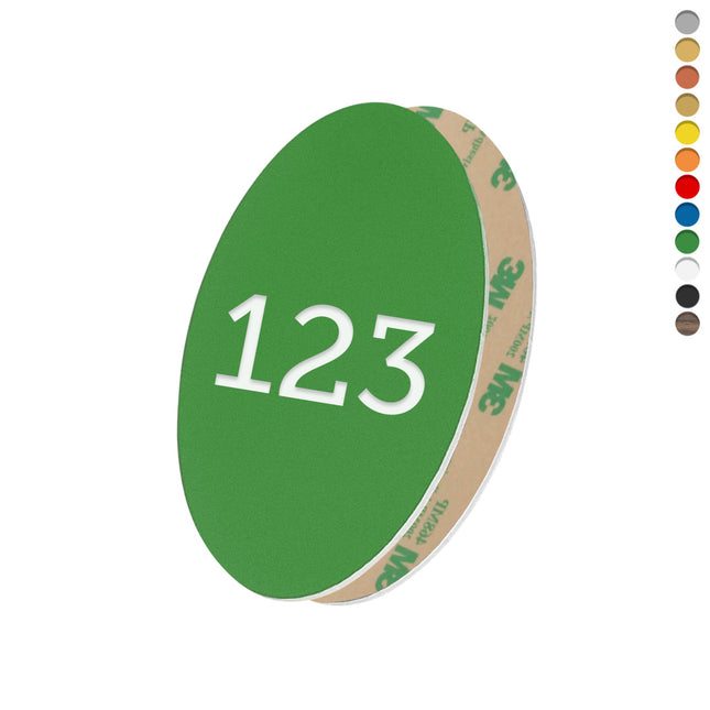 Zahlenmarke Oval mit Tape -pro Stück