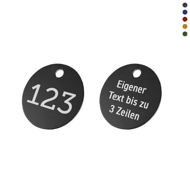 Zahlenmarke doppelseitig Nummer/Text - pro Stück