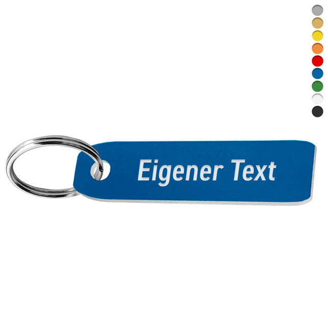 Schlüsselmarke schmal mit Text - pro Stück