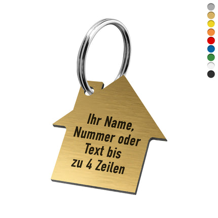 Schlüsselmarke Haus Textgravur - pro Stück