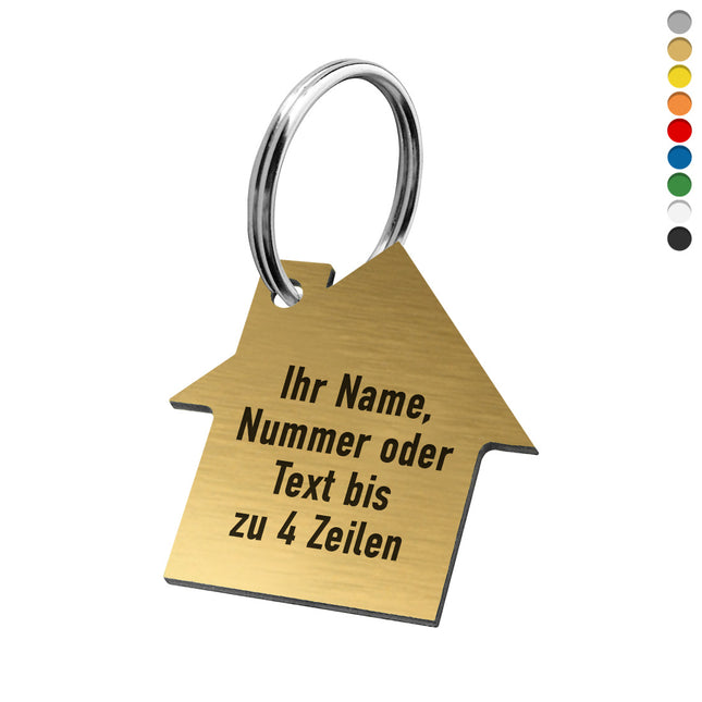 Schlüsselmarke Haus Textgravur - pro Stück