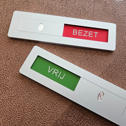 Schiebeschild Vrij-Bezet - 125x35mm