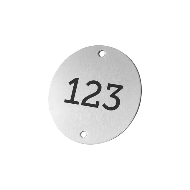 Zahlenmarke Ø50mm Bohrung oben/unten- pro Stück