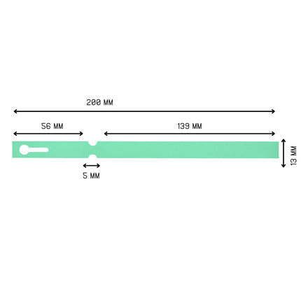 Schlaufenetiketten PVC 200 µ, 200x13mm - 1000 Stück