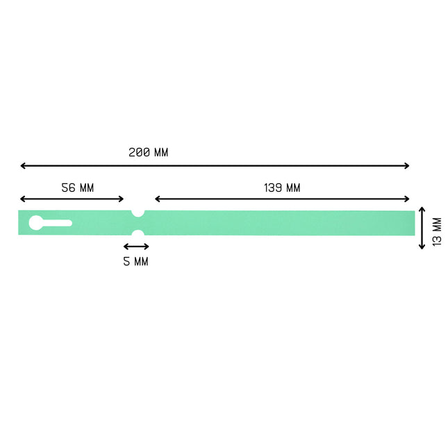 Schlaufenetiketten PVC 200 µ, 200x13mm - 1000 Stück