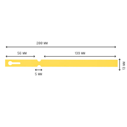 Schlaufenetiketten PVC 200 µ, 200x13mm - 1000 Stück