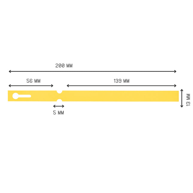 Schlaufenetiketten PVC 200 µ, 200x13mm - 1000 Stück