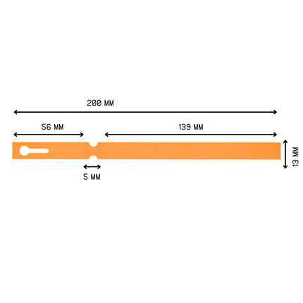 Schlaufenetiketten PVC 200 µ, 200x13mm - 1000 Stück
