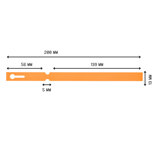 Schlaufenetiketten PVC 200 µ, 200x13mm - 1000 Stück