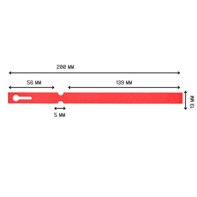 Schlaufenetiketten PVC 200 µ, 200x13mm - 1000 Stück