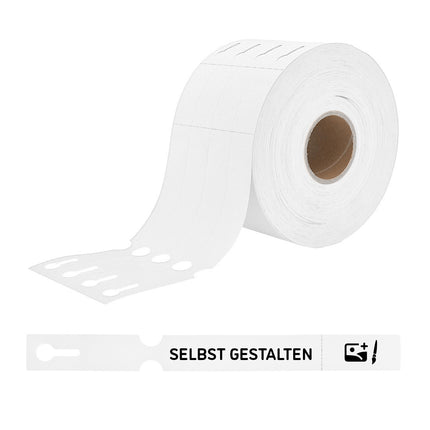 Schlaufenetiketten gestalten 250x25mm mit Abreißstreifen – 100 Stück