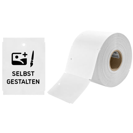 Hängeetiket 75x100mm, selbst gestalten - 100 Stück