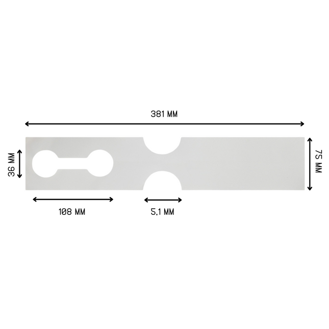 Schlaufenetiketten 381x75mm, nummeriert - 100 Stück