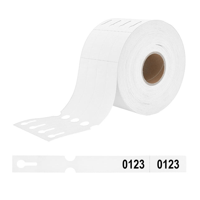 Schlaufenetiketten 250x25mm, nummeriert mit Abrißstreifen – 100 Stück