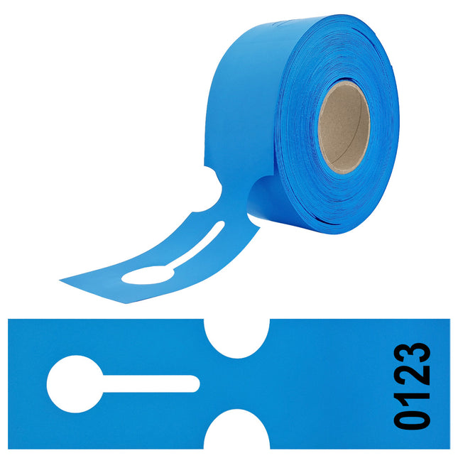 Schlaufenetiketten 273,5x80mm, nummeriert – 100 Stück
