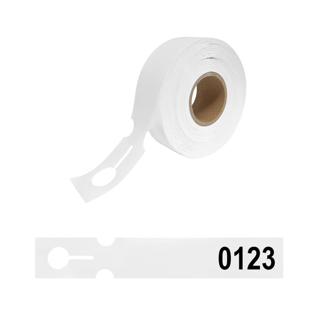 Schlaufenetiketten 215x35mm, nummeriert - 100 Stück