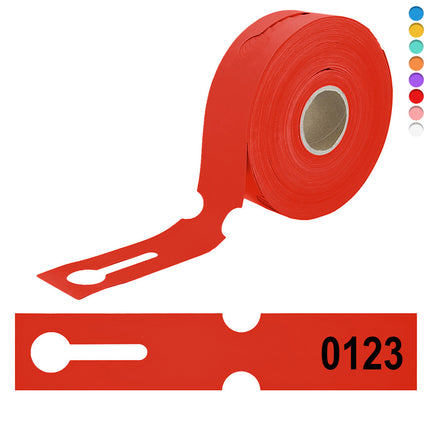 Schlaufenetiketten 260x50mm, nummeriert – 100 Stück