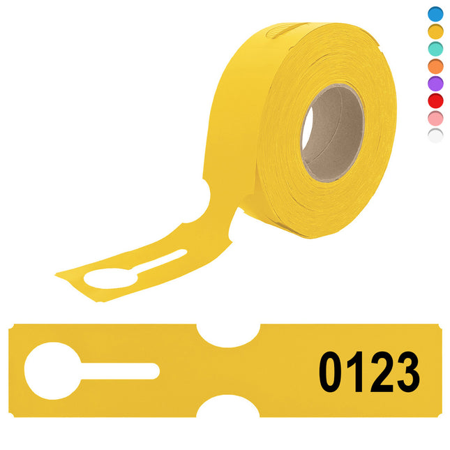Schlaufenetiketten 273,5x59mm, nummeriert – 100 Stück