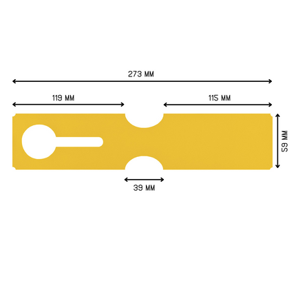 Schlaufenetiketten 273,5x59mm, nummeriert – 100 Stück