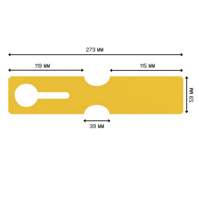 Schlaufenetiketten 273,5x59mm, nummeriert – 100 Stück