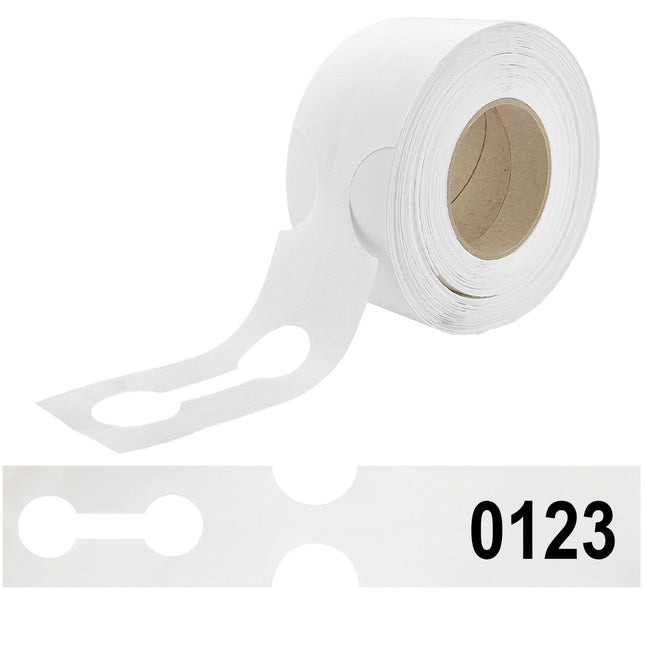Schlaufenetiketten 381x75mm, nummeriert - 100 Stück