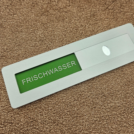 Schiebeschild eigener Text - 125x35mm