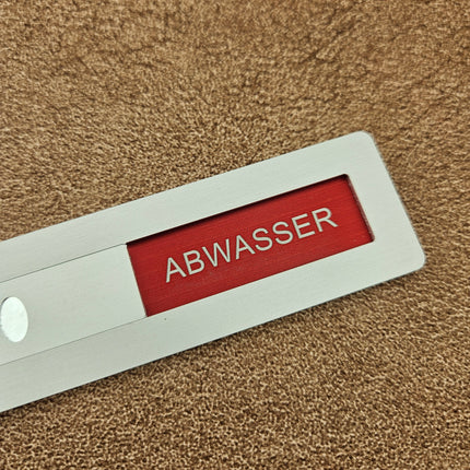 Schiebeschild eigener Text - 125x35mm