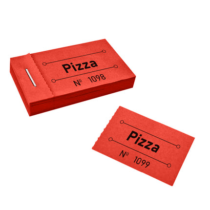Wertmarken Block 'Pizza' - 50 Abrisse