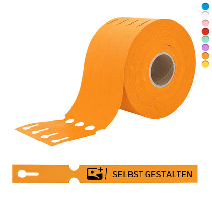 Schlaufenetikett selbst gestalten, 250x25 mm - 100 Stück