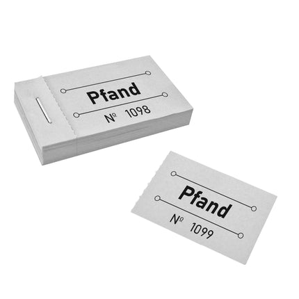 Wertmarken Block 'Pfand' - 50 Abrisse