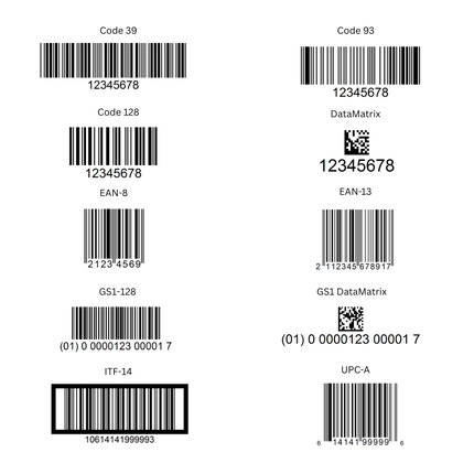 Schlaufenetiketten selbst gestalten 273,5x59mm, Barcode - 100 Stück