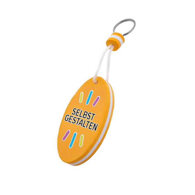 Schwimmender Schlüsselanhänger personalisiert Orange - pro Stück