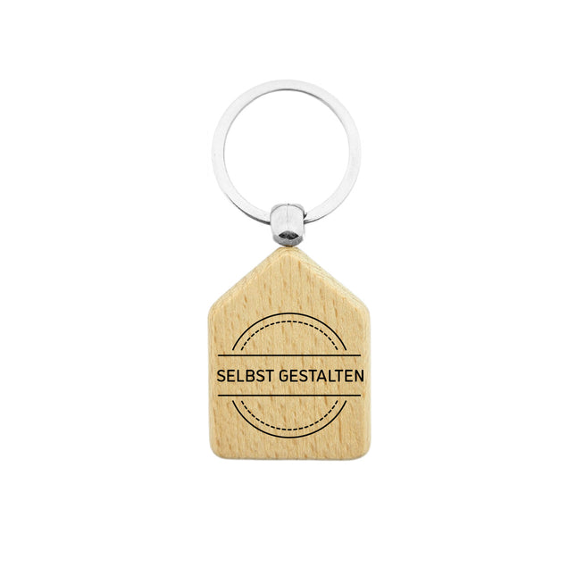 Holz Schlüsselanhänger Haus selbst gestalten - pro Stück