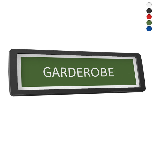 Türschild Kunststoff Garderobe