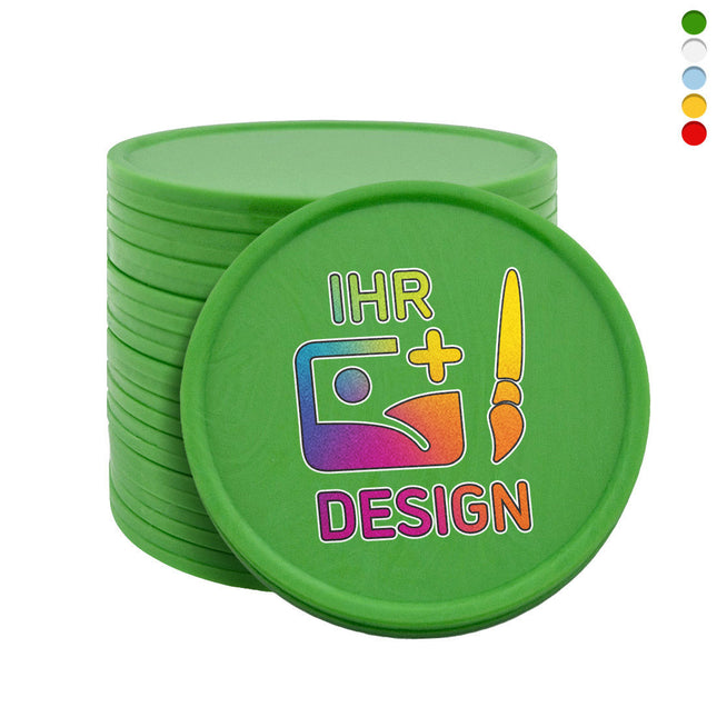 Wertmarken Chips selbst gestalten Ø35 mm - 100 Stück