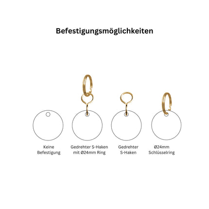 Schlüsselmarke Messing mit Nummer 28x72mm - pro Stück