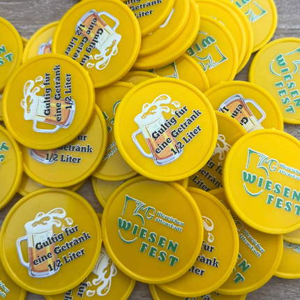 Wertmarken Chips selbst gestalten Ø35 mm - 100 Stück