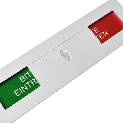 Schiebeschild Bitte Eintreten/Warten - 125x35mm
