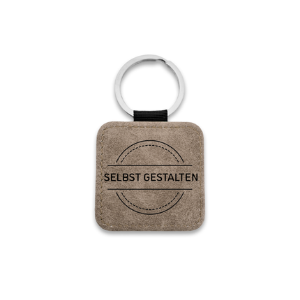 Leder Schlüsselanhänger Quadrat, selbst gestalten - pro Stück