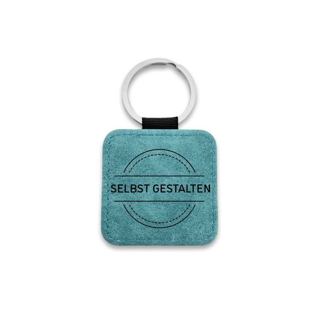 Leder Schlüsselanhänger Quadrat, selbst gestalten - pro Stück