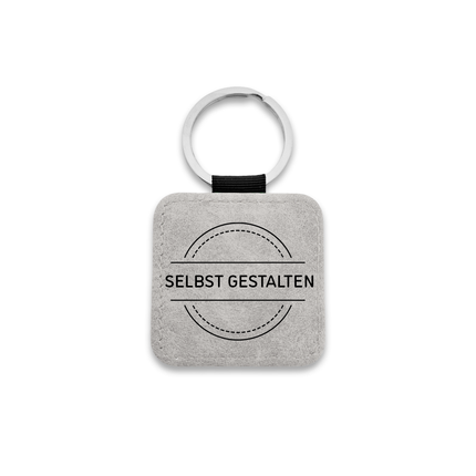Leder Schlüsselanhänger Quadrat, selbst gestalten - pro Stück