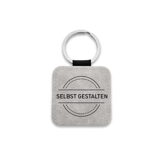 Leder Schlüsselanhänger Quadrat, selbst gestalten - pro Stück
