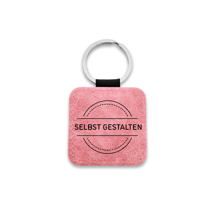 Leder Schlüsselanhänger Quadrat, selbst gestalten - pro Stück