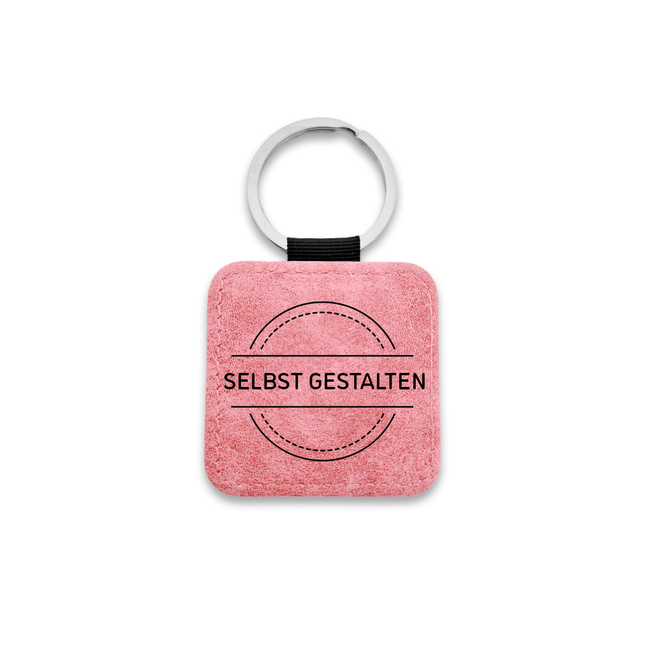 Leder Schlüsselanhänger Quadrat, selbst gestalten - pro Stück