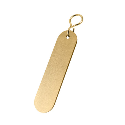 Schlüsselmarke Messing 28x72mm - pro Stück